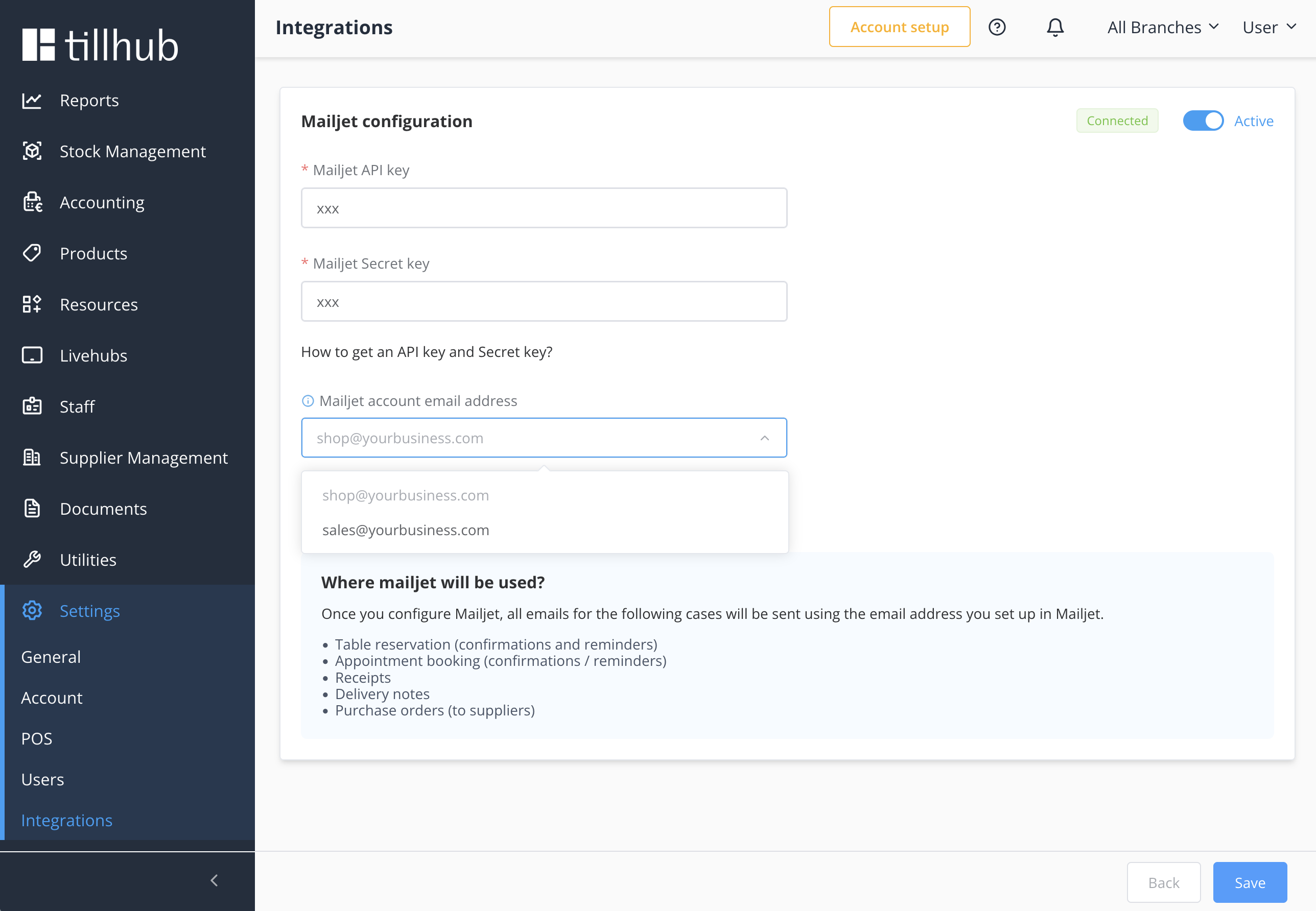 Set Default Sender Email